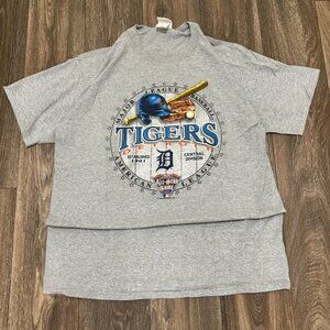 VTG Detroit Tigers 2005 All-Star Game Shirt Men's Size Large Gray CSA Y2K 00s